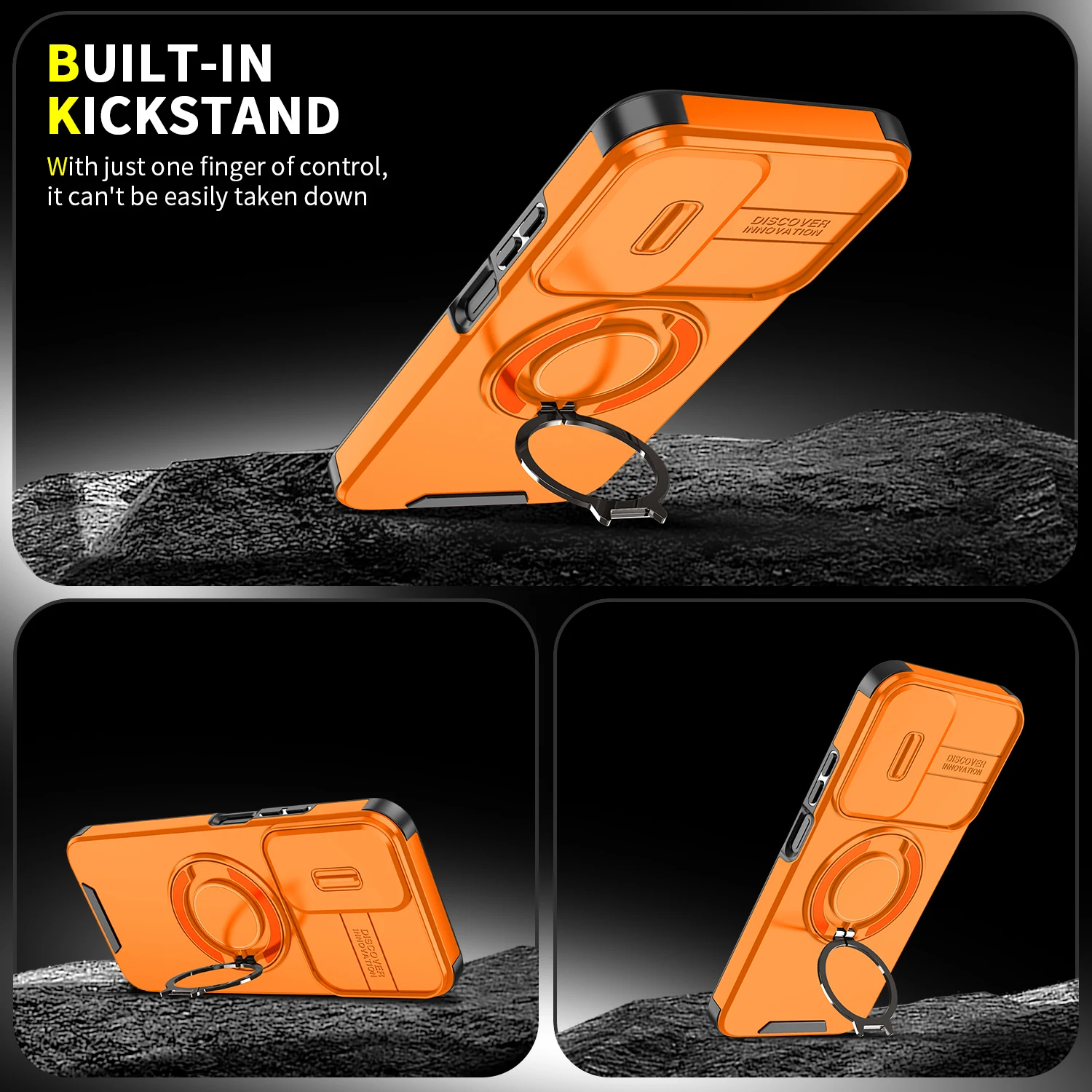 360 Degree Rotating Magnetic Bracket Phone Case