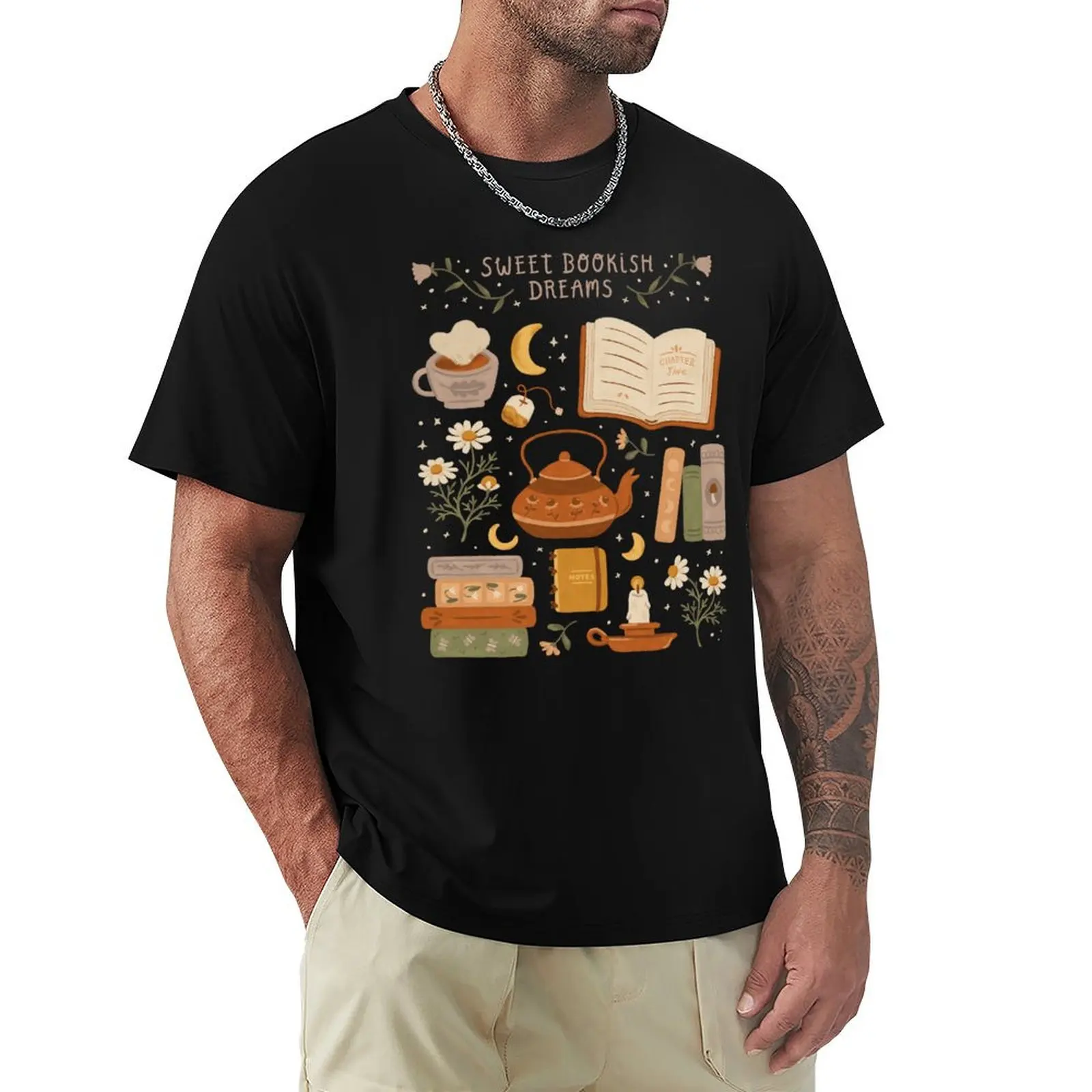 

Sweet Bookish Dreams T-shirt plain plus size tops boys whites clothes for men