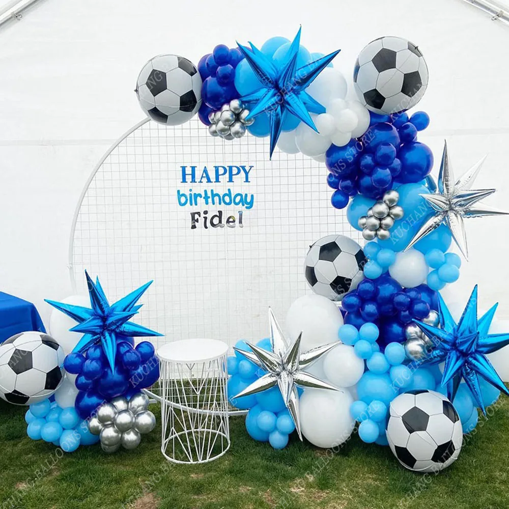 do aniversário Boy Decoração, Balão Cadeia, Fontes do partido do futebol, 2022