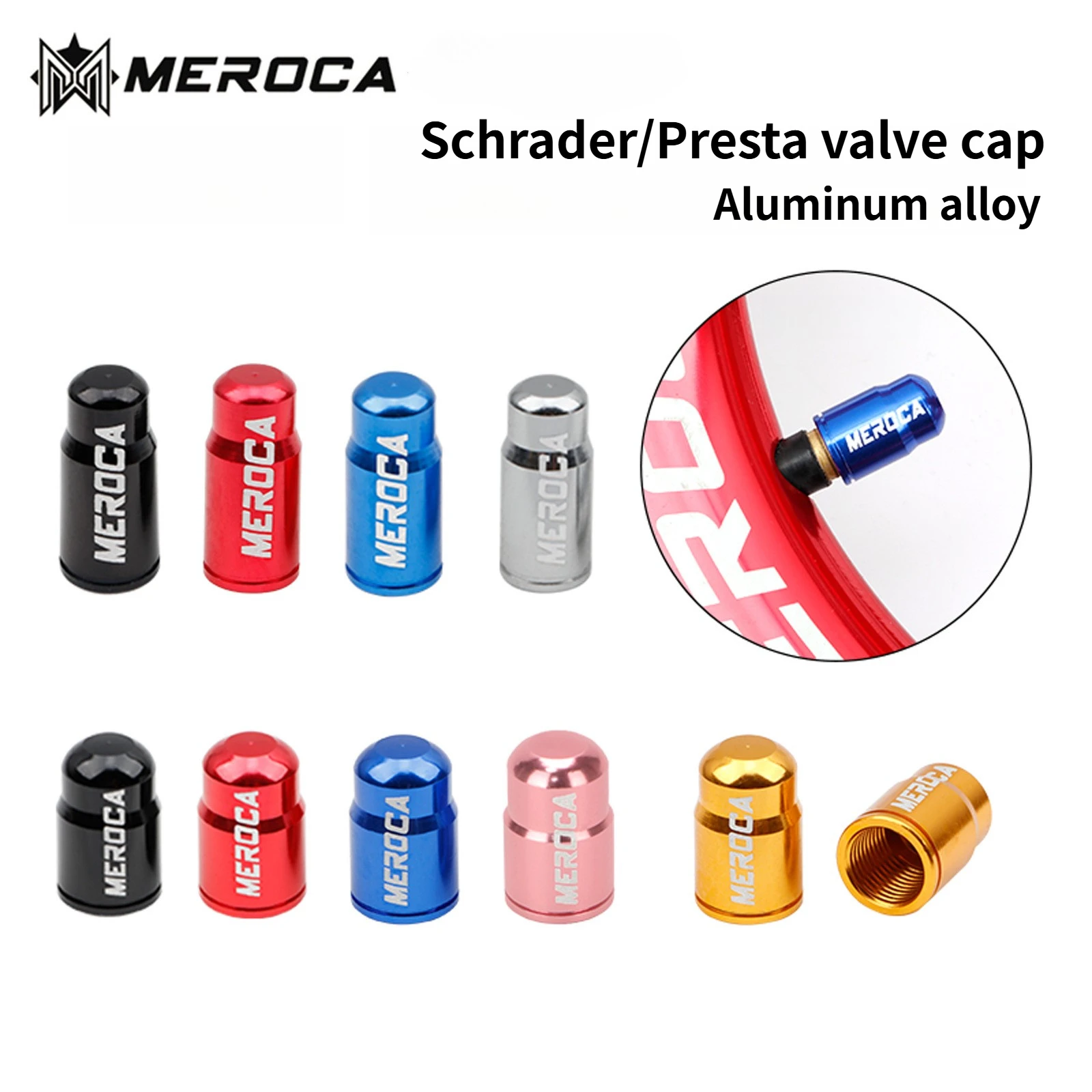 Durable Aluminum Alloy Bicycle Tire Valve Dust Caps