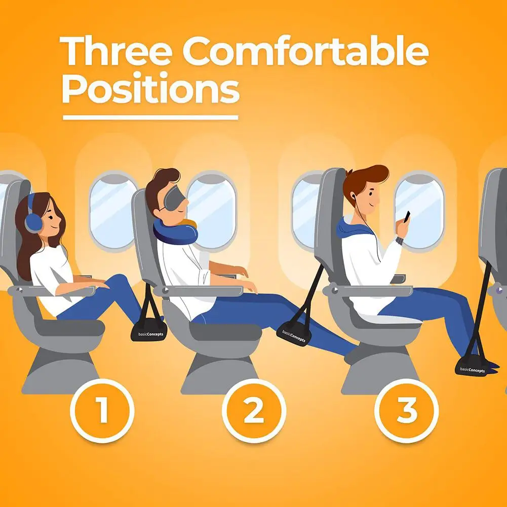 Foot Rest Airplane Footrest Made With Foam Portable Travel Footrest Adjustable Height
