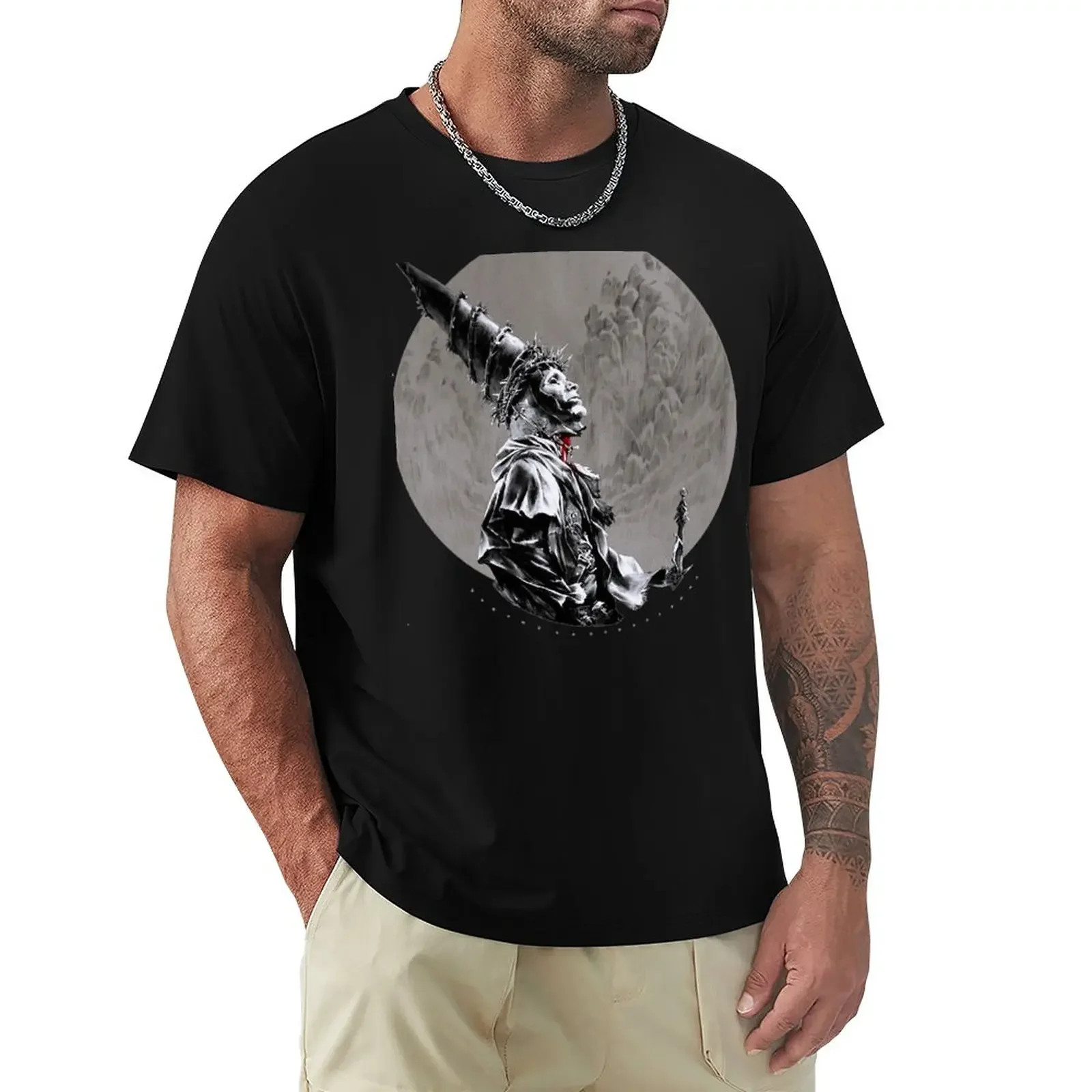 Blasmous Indie Pop Art T-Shirt Anime Clothes Customs Design Your Own Blacks Anime Plain Black T-Shirt Uomo