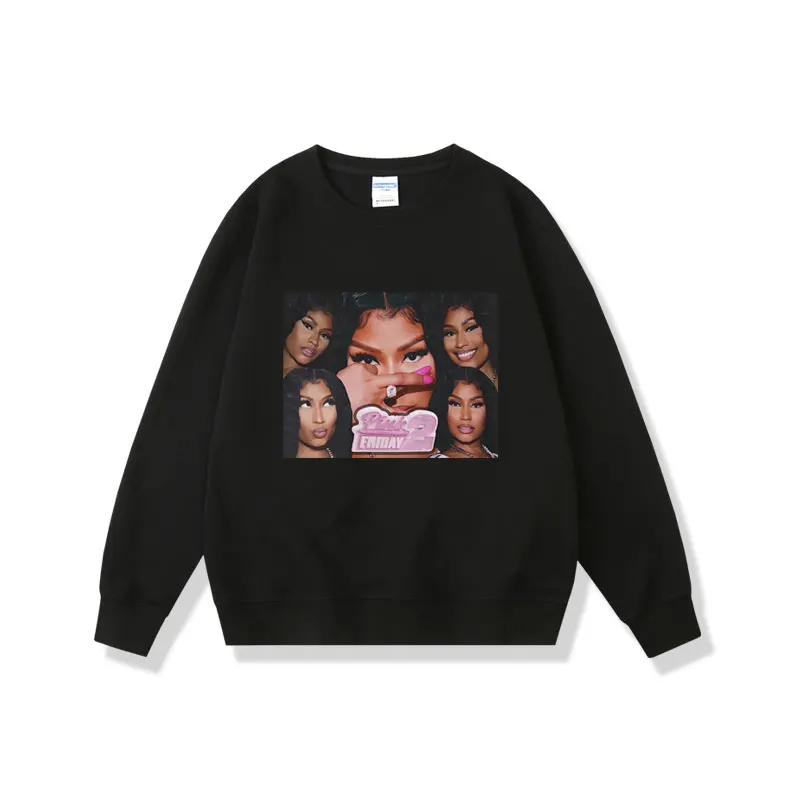 

Пуловер унисекс с рисунком «розовая пятница 2», Модный свитшот с круглым вырезом в стиле хип-хоп, повседневный флисовый