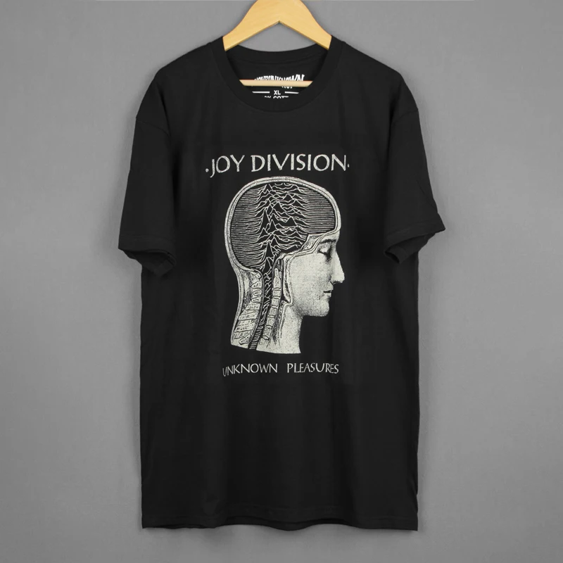 Joy Division T-Shirt Unknown Pleasures New Wave Post Punk Rock Band The Cure Talking Heads Men Summer Washed Manica Lunga Tee