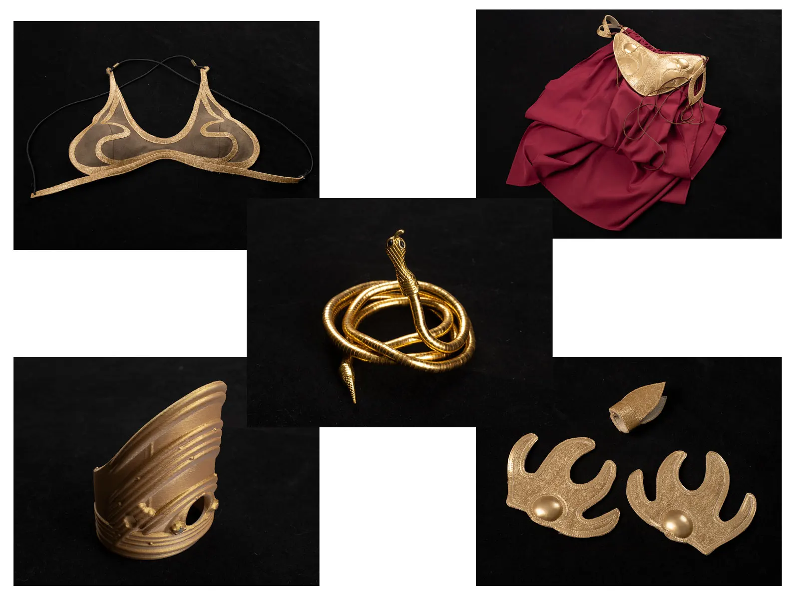 Princess Leia Cosplay Costume Golden Bikini Outfit Women Sexy Halloween Cos Clothing FY0173