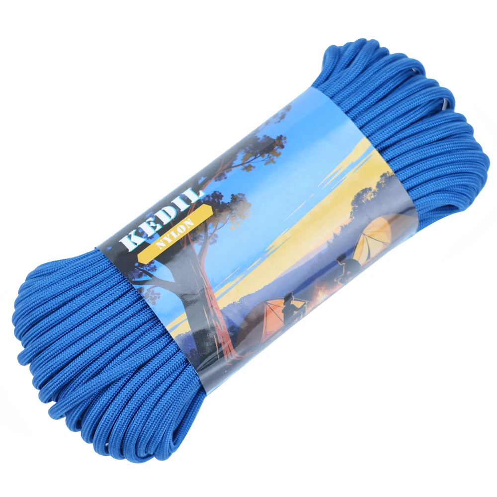 Durable Nylon Tactical Paracord Rope - Military-Grade 750lb Strength, 4mm Diameter, 15/31m Length for Outdoor Survival & Camping