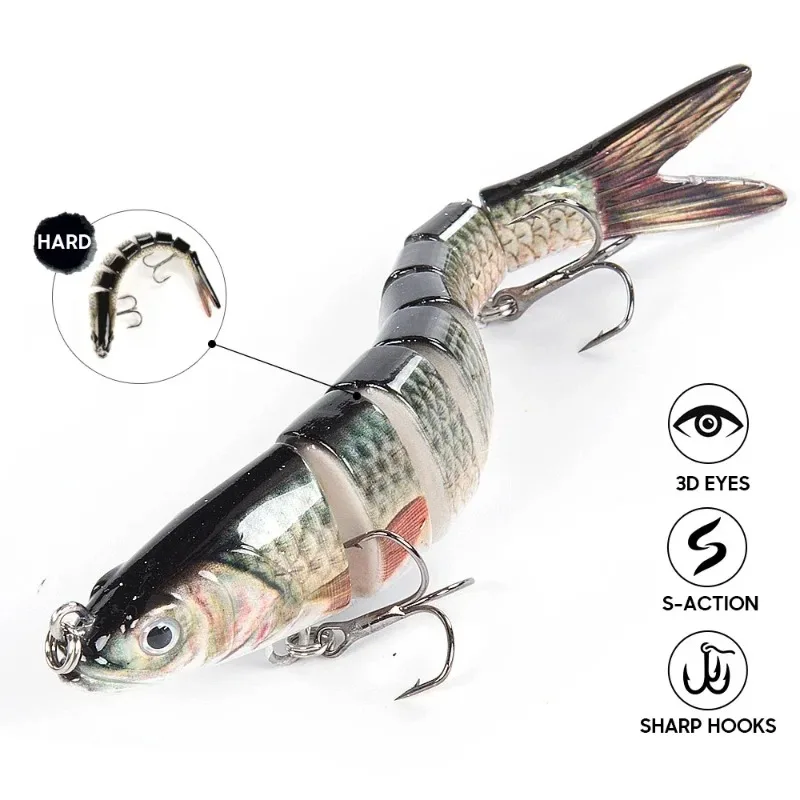 Multi - Jointed  Swimbait  Lures - Slow Sinking Crank Bait with Bionic Design for  Fresh / Saltwater  Trout  Bass Fishing