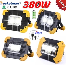 

USB Rechargeable Work Light Portable Spotlight COB Led Outdoor Camping Torch Tent lantern Power Bank For 18650 or AAA Battery
