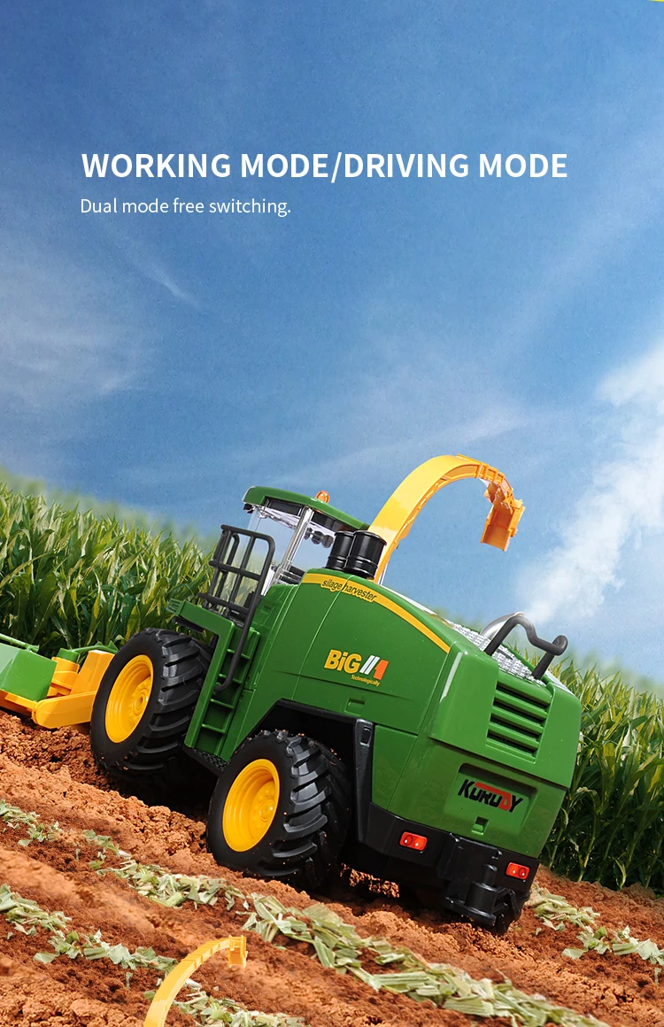 Tracteur agricole remorque télécommandé à échelle 1/24, 2.4G