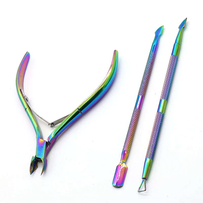 Manicure Tools Stainless Steel Dead Skin Remover Nails Cuticle Pusher Double-ended Cuticle Pusher Remover Nail Art Cleaner 1 pcs