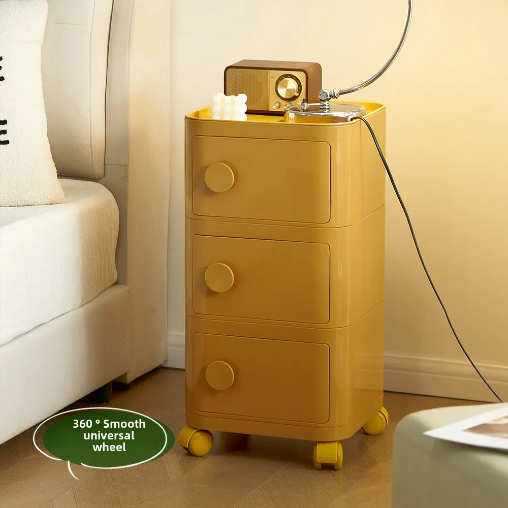 Nordic Creative Combination Bedside Table Removable Storage Bedside Small Cabinet Bedroom Simple Storage Narrow Side Cabinets