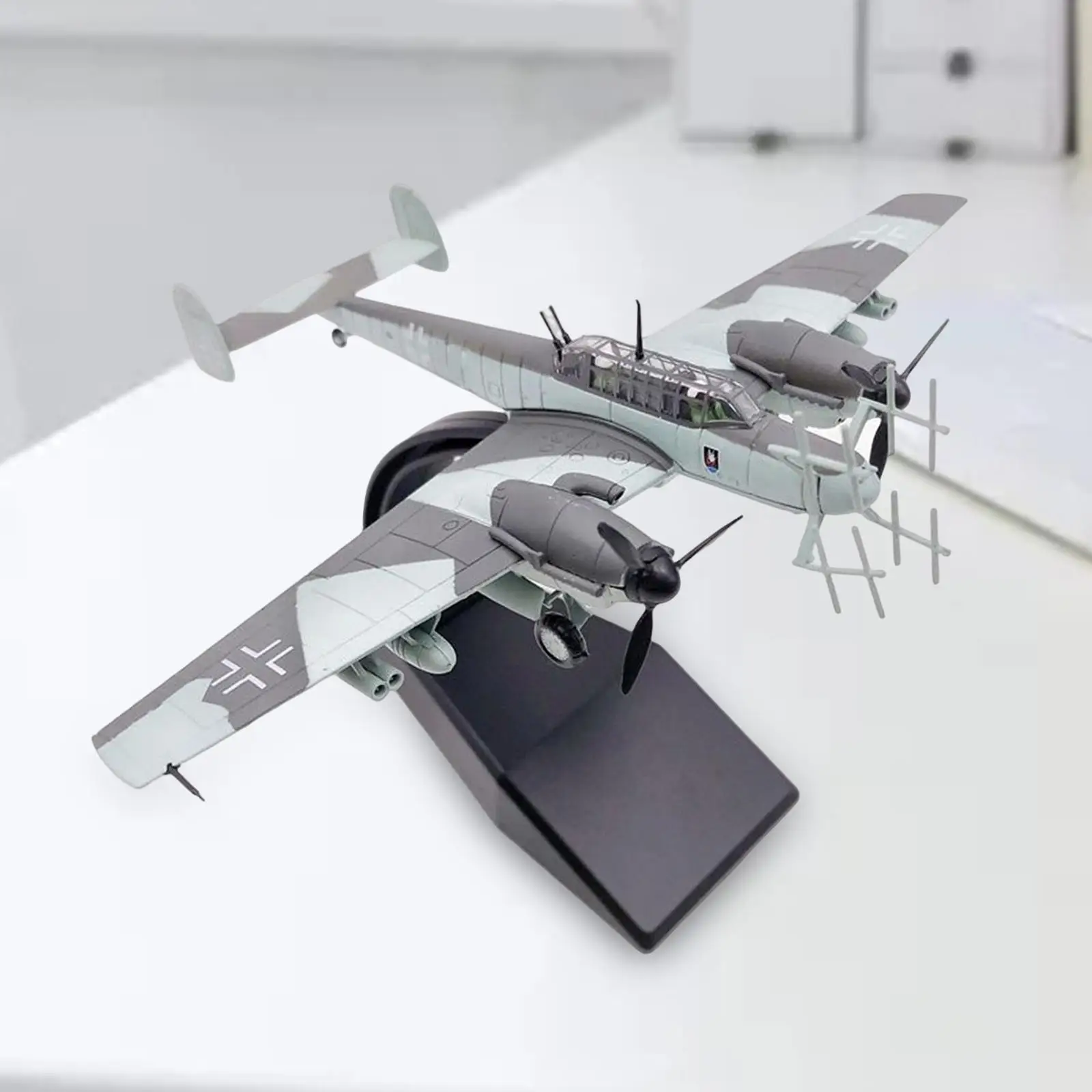 1:100 BF-110 Fighter Model Simulation Ornament Display Model BF-110 Plane Model for Household Home Collections Birthday Gifts