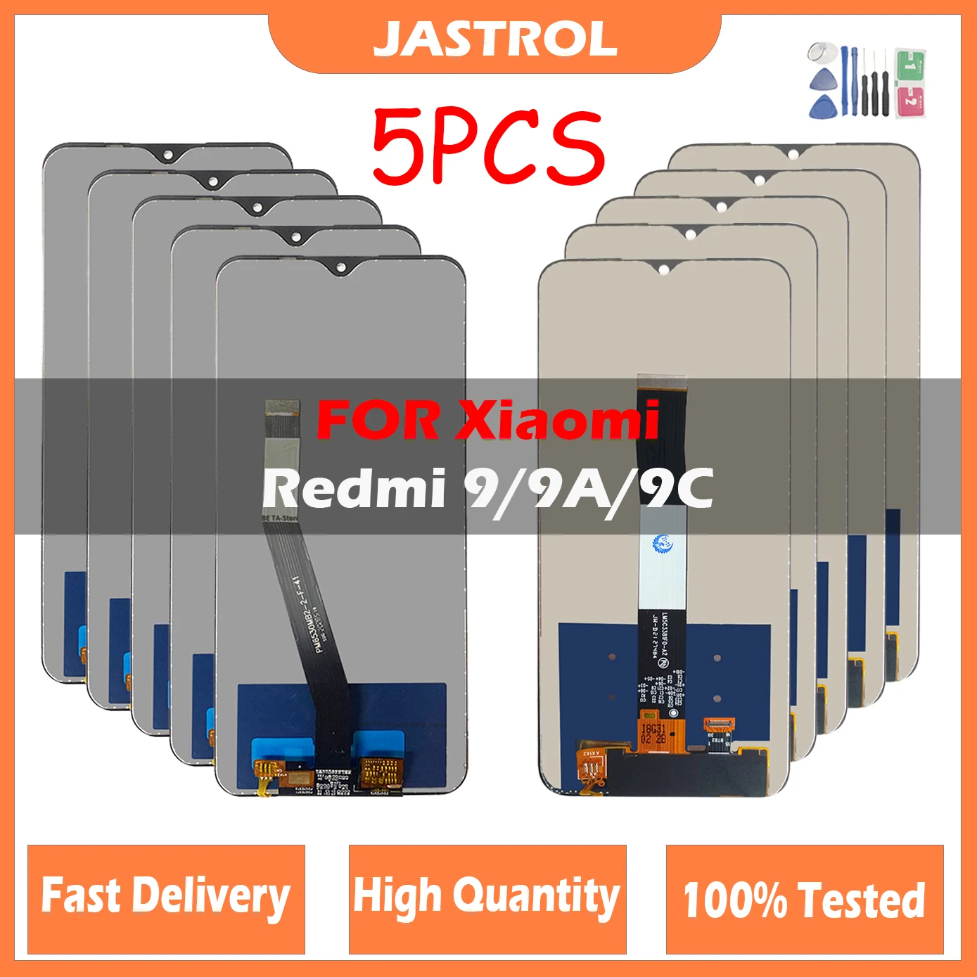 

5Pcs/Lot For Xiaomi Redmi 9 9A 9C LCD Display Touch Screen Digitizer For Redmi 9 M2004J19AG M2004J19C Assembly Replacement Parts
