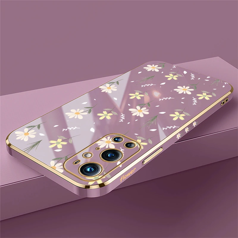 Elegant Floral Print Shockproof Silicone Phone Case