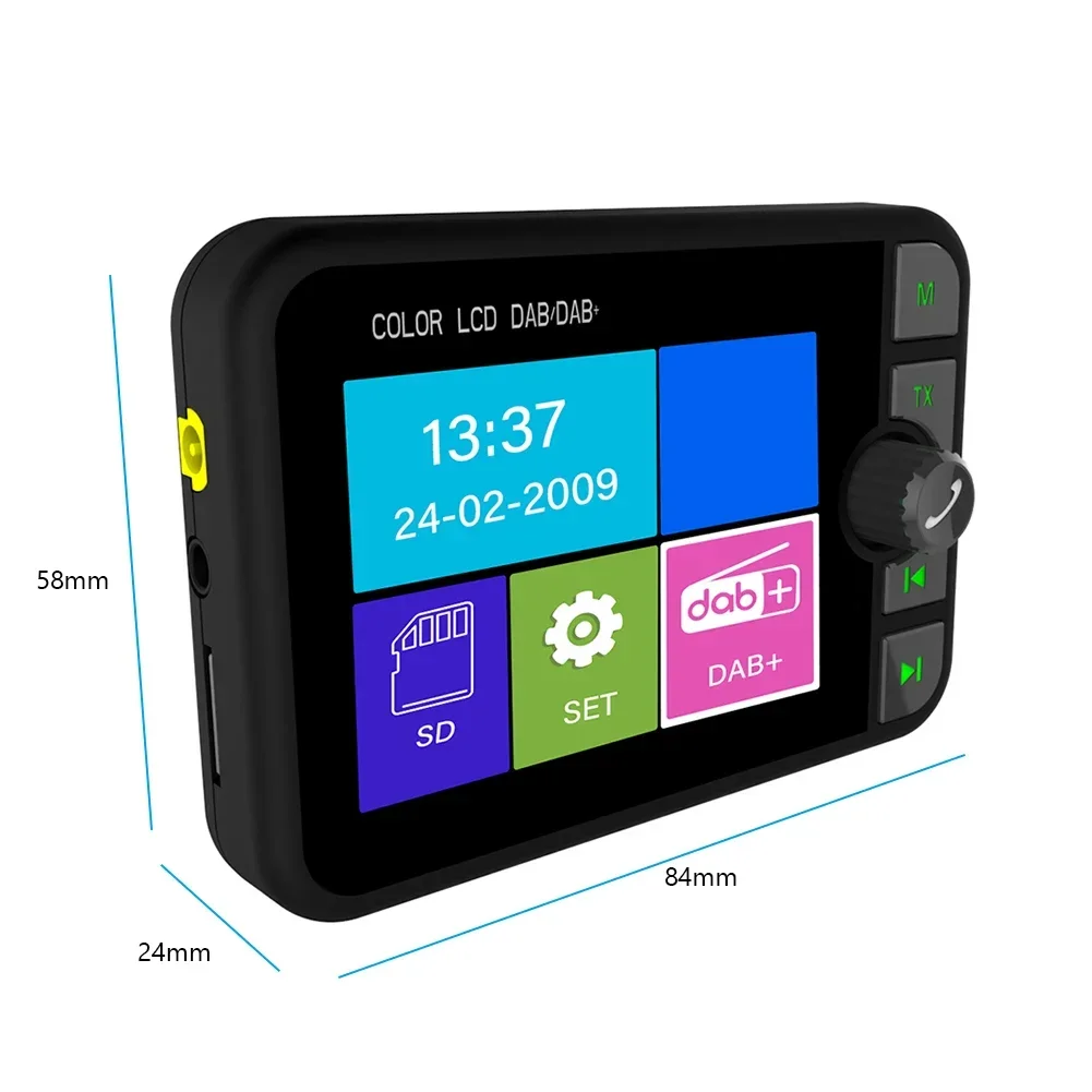MP3 Music Player Car Music Player Car Multimedia Player Car Radio Player Car Radio 2.4-inch Color LCD DAB/DAB+ Radio Receiver Bluetooth MP3 FM Digital Signal Broadcasting for European Cars