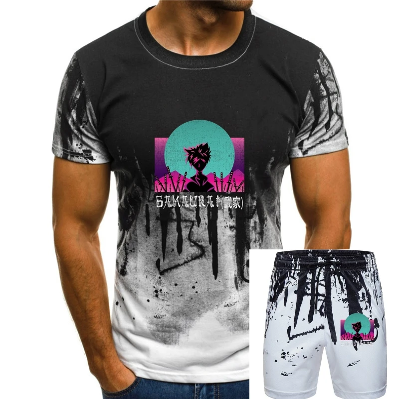 

Vaporwave Pastel Goth Samurai Sunset Mens T Shirt Cotton Round Neck Cute Tee Shirt For Men Short Sleeve Clothes High Quality
