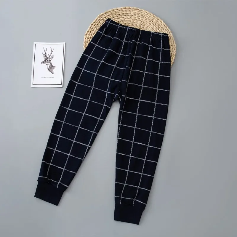 thumbnail image 1 of Pantalones de dormir de algodón para niños, pantalones individuales de talla mediana y pequeña, Color sólido, bebés, niños y niñas, 1 of 4
