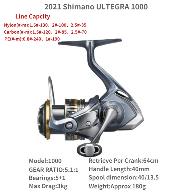 2021 NEW SHIMANO ULTEGRA 1000-5000 Fishing Spinning Reels G Free Body 5+1BB  Max Drag 3/4/9/11kg Meatl Spool Reel Fishing Wheels - AliExpress