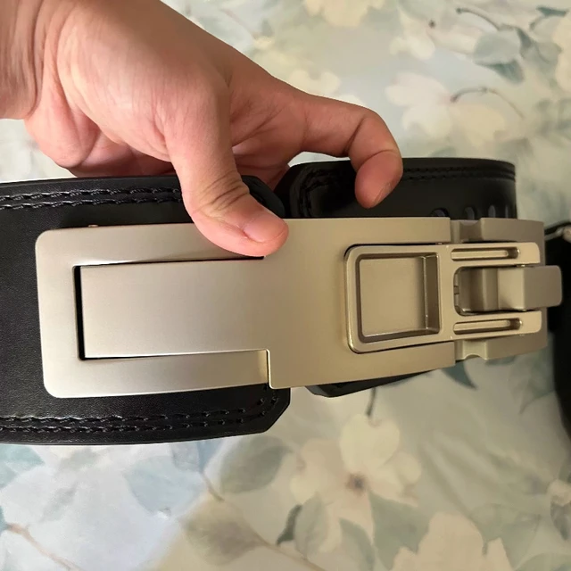 Weightlifting Belt Cowhide Leather Lever Buckle Waist Support Powerlifting Strong Pull Squat Deadlift Gym Training Powerlifters 4
