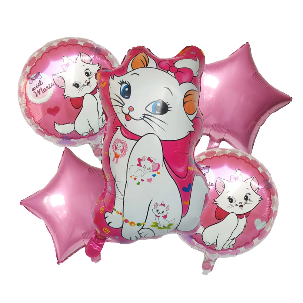 thumbnail image 1 of Globos con temática de gato Disney María Rosa para decoración del hogar 5 piezas, 1 of 5