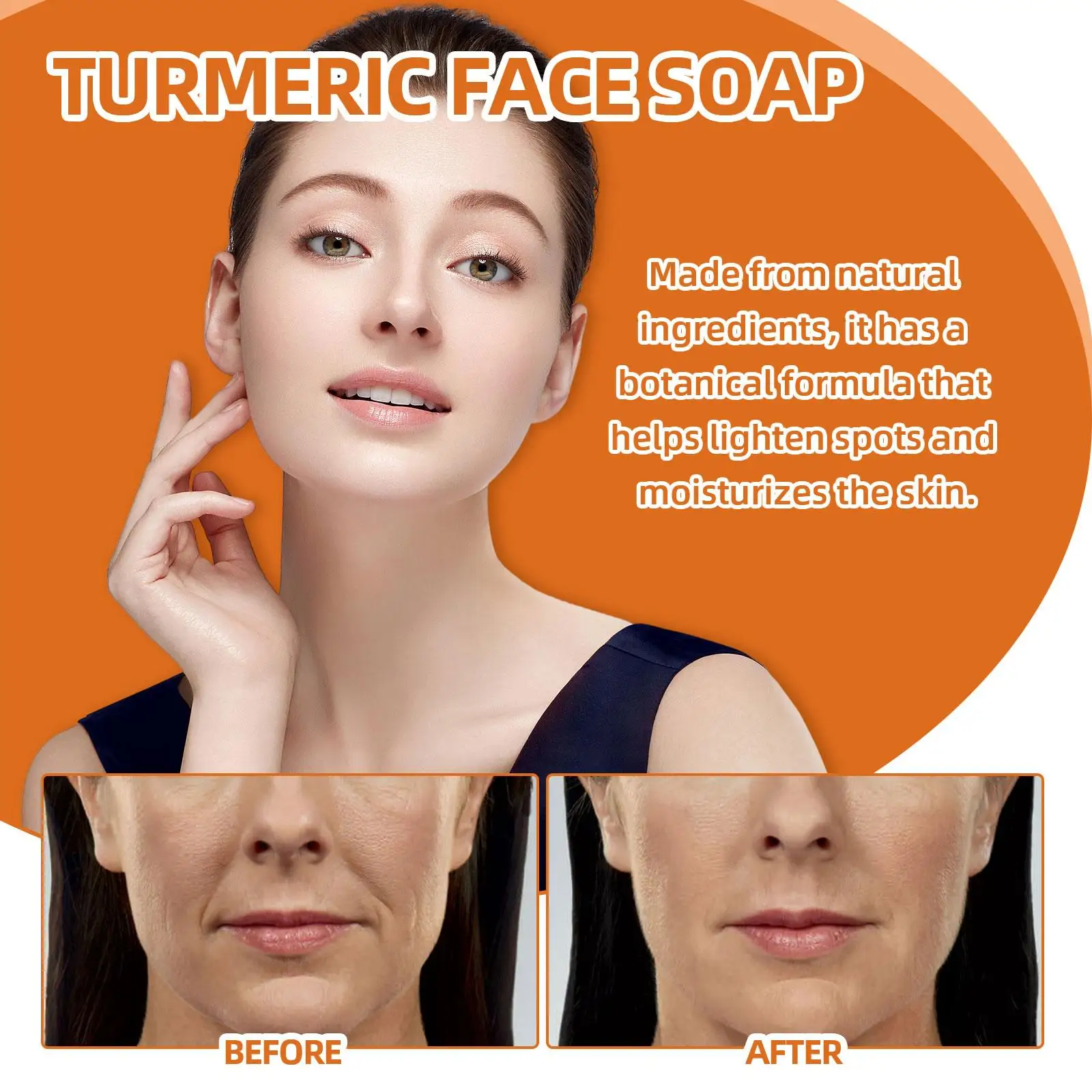 1/3/5PCS Turmeric Cleansing Soap Facial Repair Gentle Cleansing Moisturizing Moisture Non-Sticky Clear Products facial cleanser turmeric soap