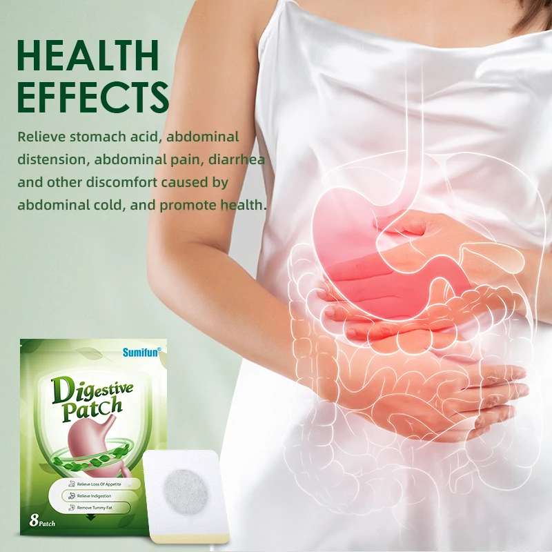 8/24/40Pcs Sumifun Digestive Patch Relieve Stomach Acid Bloating Abdominal Pain Diarrhea Gastroenteritis Medical Care Plaster