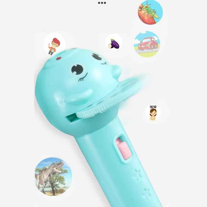 Luminous Projection Flashlight 10 Cards Different Themes Flashlight Early Education Cartoon Fun Stall Gift Toy Children Baby