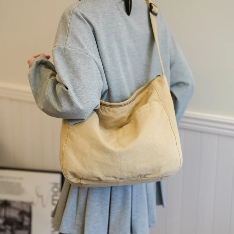 Women's Tote Bag 2024 New Large Capacity Commuter Crossbody Casual Solid Color Simple Fashion Shoulder Bag