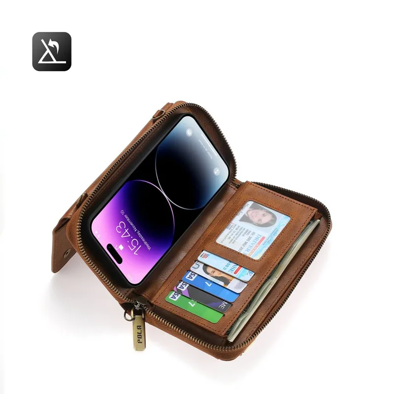 Satchel Case For iphone 15 14 13 12 11 Pro Max x xs xr 6 s 7 8 plus Se 2 3 Mini fashion Luxury Leather Phone Wallet Cover bag
