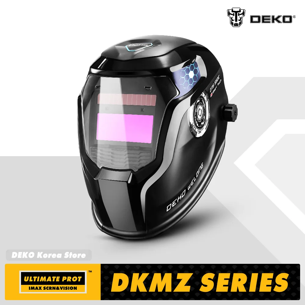 

DEKO Solar Power Auto Darkening Welding Helmet w/ Wide Shade Range 9-13 Replaceable Battery Lens Welding Mask for TIG MIG MMA