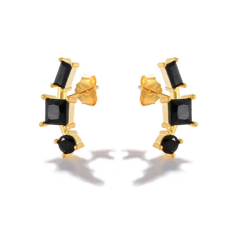CANNER 925 Sterling Silver Cubic Zirconia Piercing Cartilage Earrings for Women Stud Earring Wedding Party Jewelry Free Shipping