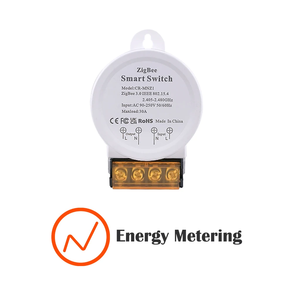 COLOCK-Interruptor ZigBee Monitor de Alta Potência, 30A,