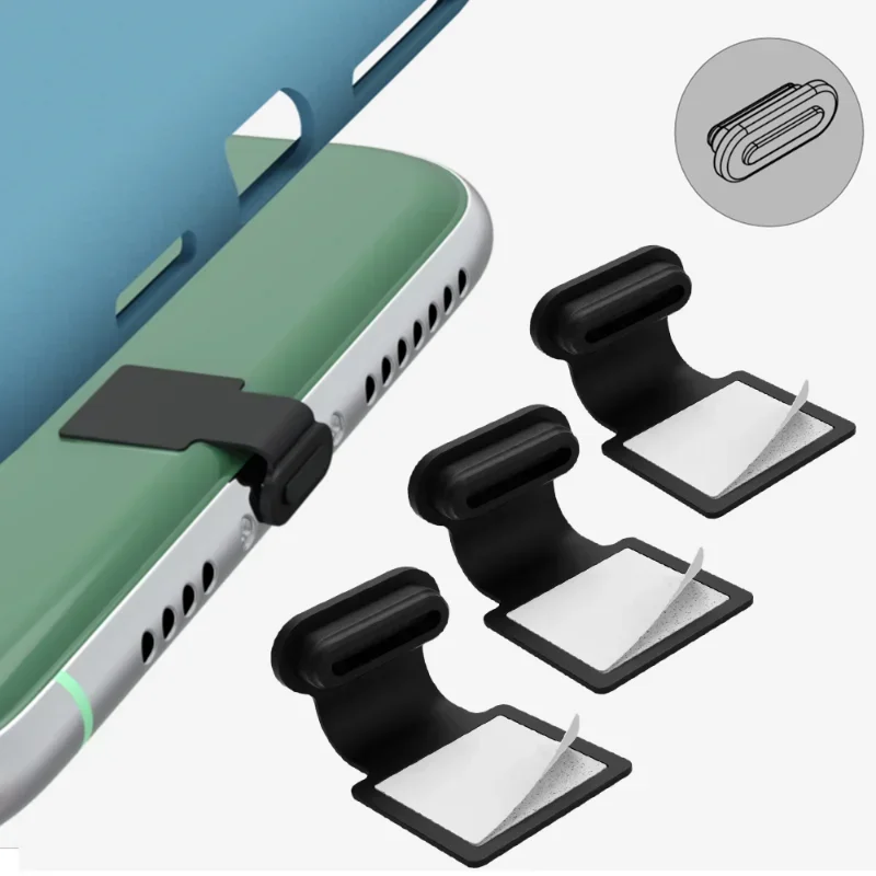 분실 방지 실리콘 먼지 플러그 유형-C DustPlug 휴대 전화 충전 포트 유형 C iPhone Mirco USB C 용 방진 보호 캡