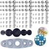 100 Sets Cover Buttons Kit With Tools Size Buttons To Cover Self Cover Buttons DIY Fabric Cloth Cover Buttons 1