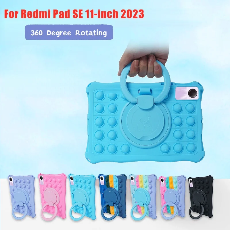 

Case For Xiaomi RedMi Pad SE 2023 11" Case Silicone Pop Stress-Relieve Case Push It Bubble Stand Cover RedMi Pad 2022 10.61"