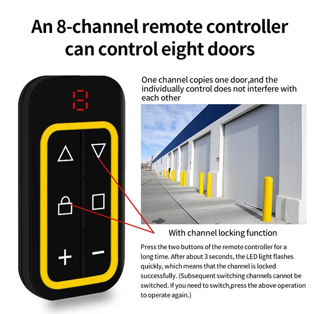 Universal Garage Remote Control Gate Key Duplicator Clone Multi-frequency Garage Door Controller 8 Channels 300-915Mhz 433Mhz 5