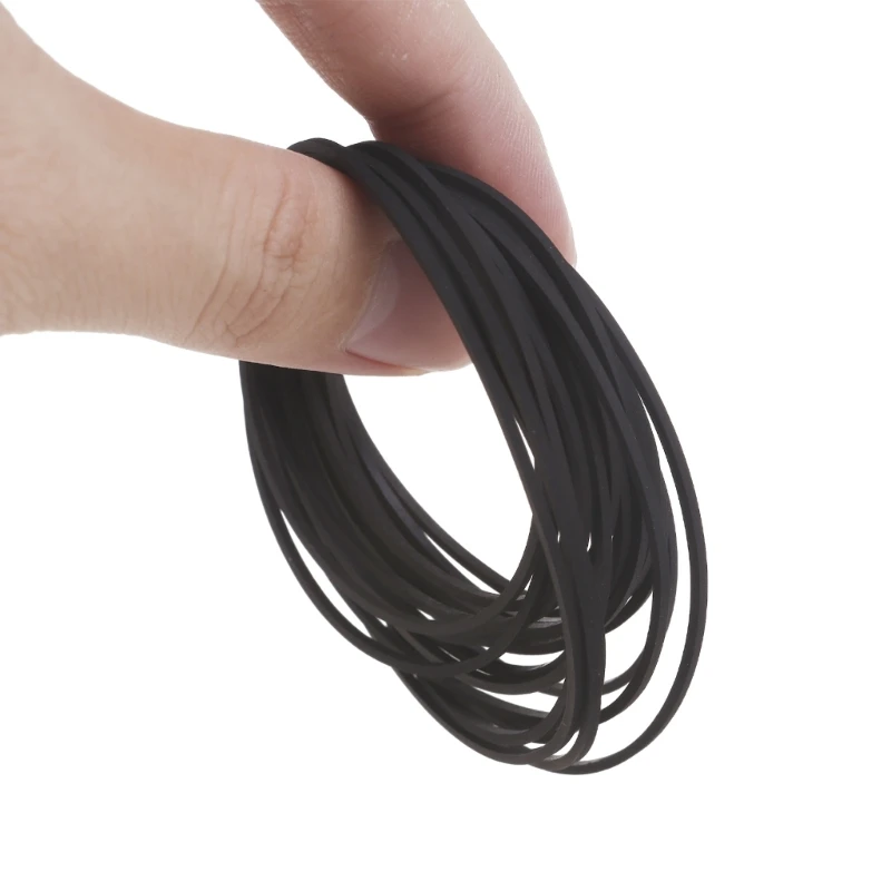 

20pcs 1.2 Square Mixed Fold Length 75-100mm Rubber Tape Belts for Recorders
