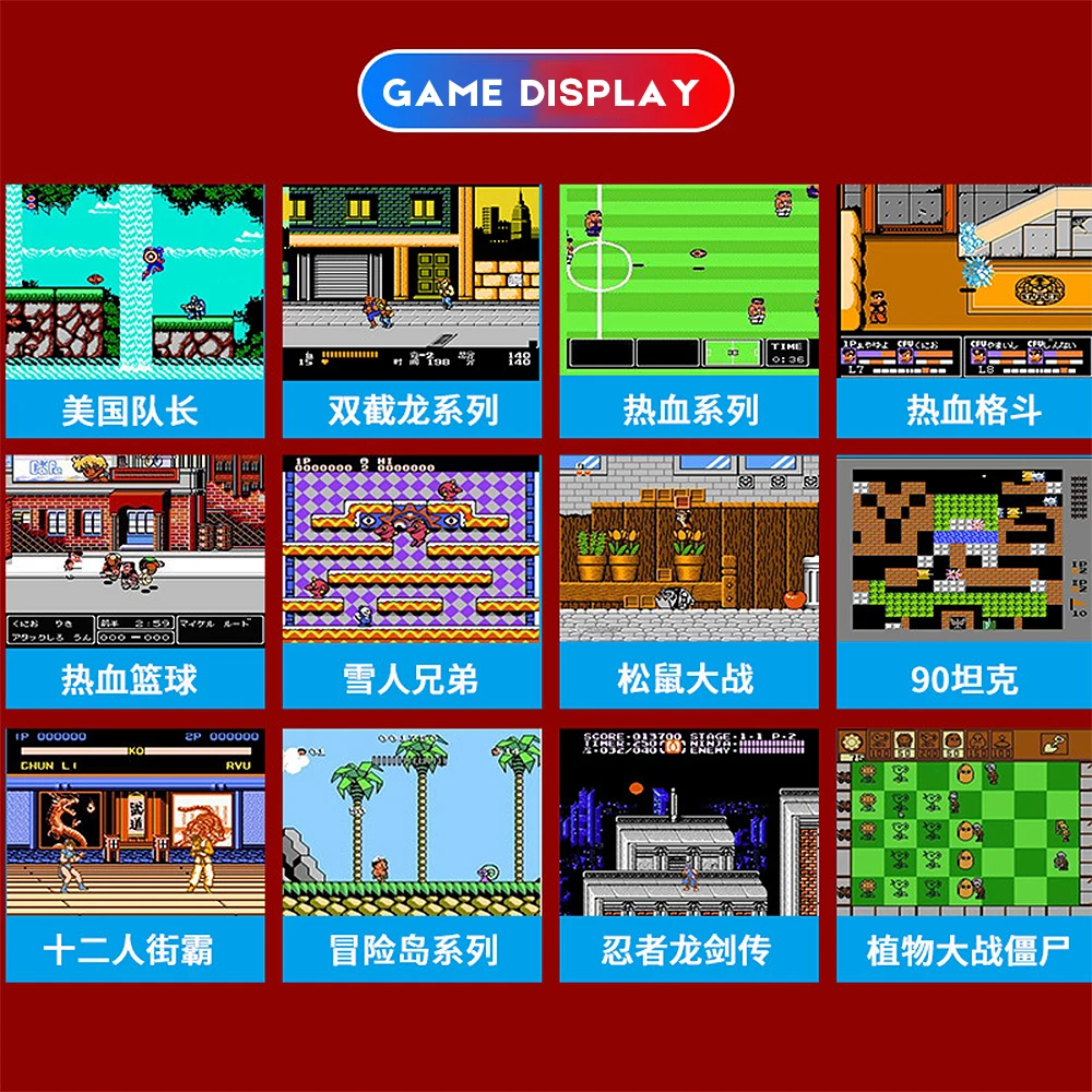 Nostalgic FC TV Home Game Console Retro Red and White Machine 8-Bit Card Game Console 500+132 Games Free Shipping