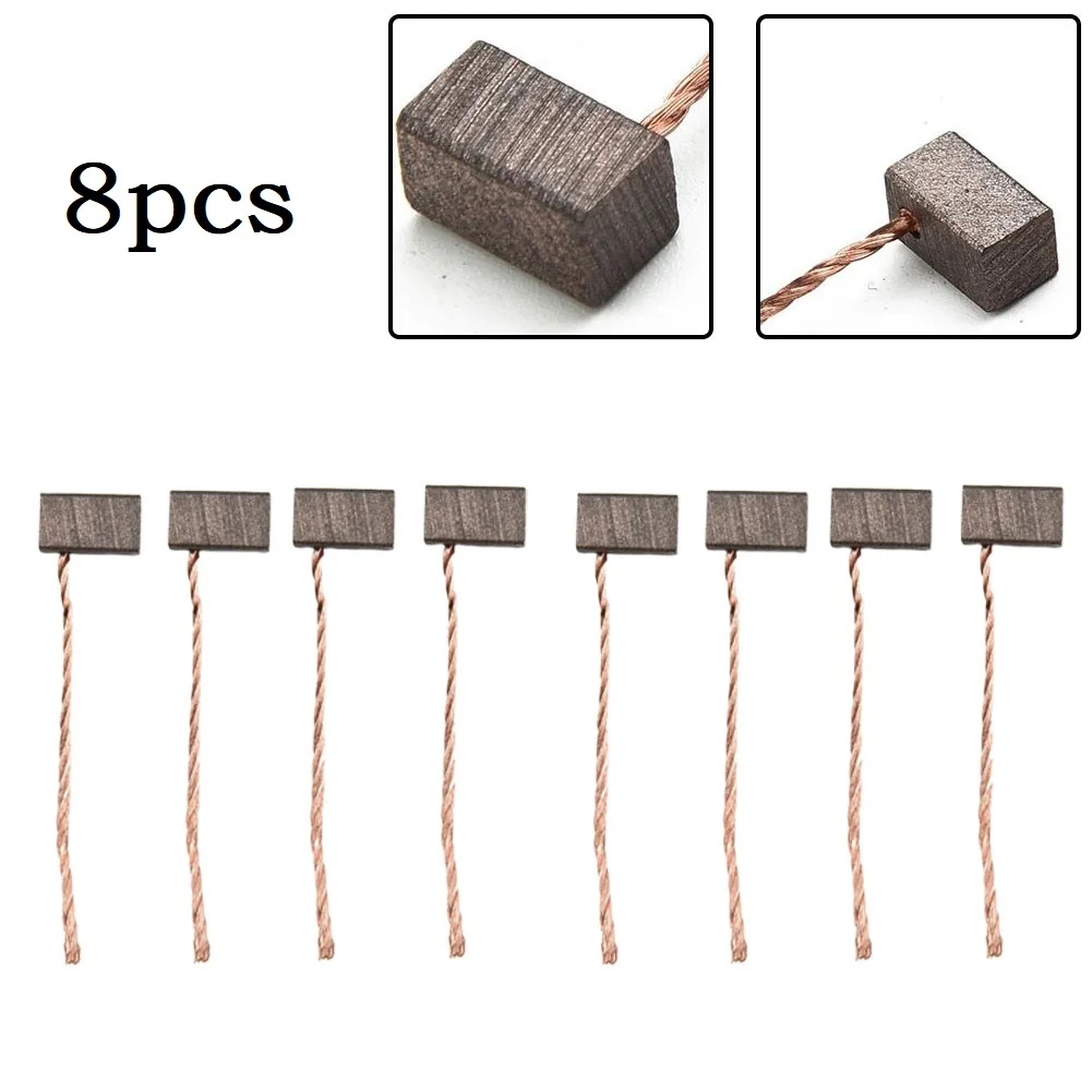 

8pcs Carbon Brush 6x6x10mm Replacement For Blower Motor Fan Motor Windshield Wiper Motor Power Tools Accessories