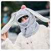 New Cartoon Rabbit Ear Ski Helmet Cover Comfortable Soft Cycling Skiing Helmet Hat Lovely Winter Warm Plush Cap for Girl Women 4