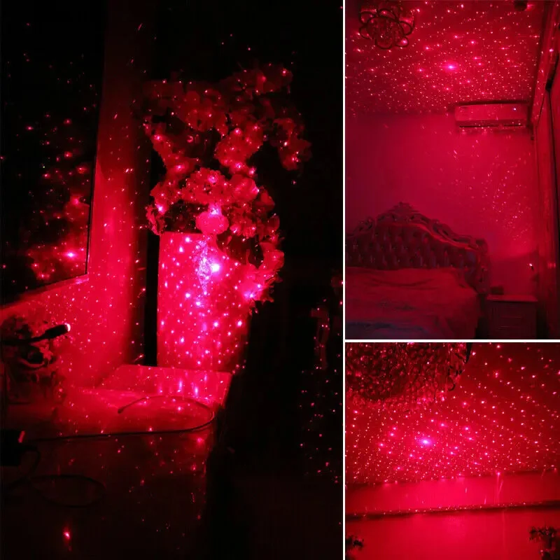 2pcs Mini LED Car Roof Star Night Light Projector Atmosphere Galaxy Light USB Decoration car decoration accessories