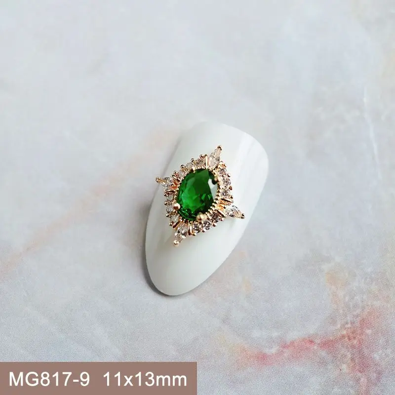 10 개/몫 궁전 레트로 레이스 나비 꽃 지르콘 합금 네일 아트 크리스탈 매니큐어 손톱 Accesorios 용품 장식 매력