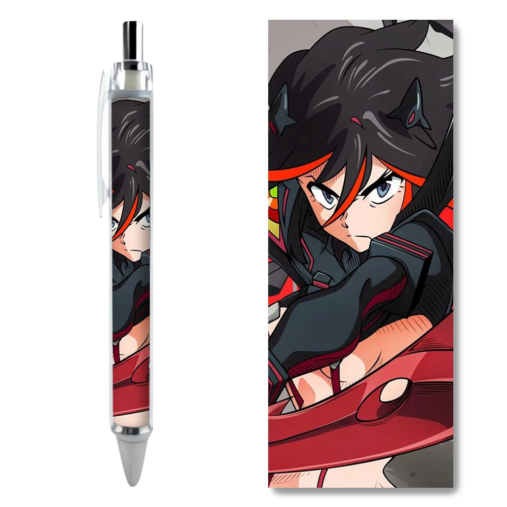 

1 шт. гелевая ручка KILL La KILL Matoi Ryuuko Samurai аниме эксклюзивный дизайн Канцтовары с узором HD черная заправка Канцтовары для письма