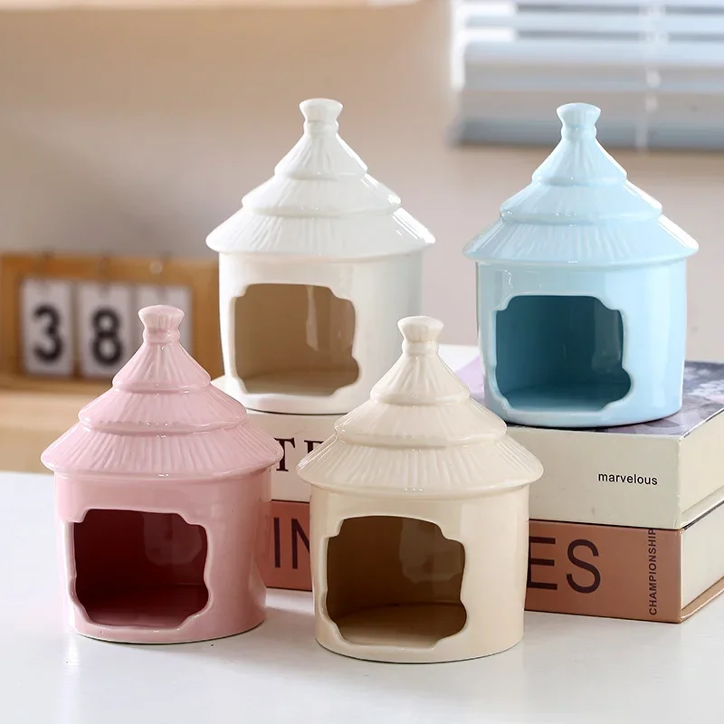 Ceramic Hamster Cage Sleeping Nest in Summer Shelter House Small Pet Summer Heat Dissipation and Cooling Hamster Nest Supplies 1