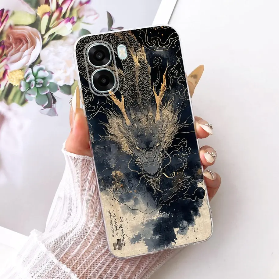 Luxury Dragon Cartoon Soft Silicone Phone Case - 6.75