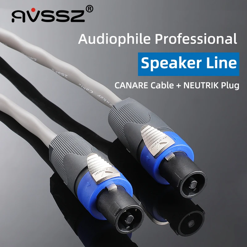 

AVSSZ 4 Pole Speaker Cable NEUTRIK speakON Plug NL4FX NL4FC CANARE 2S7F+ 2S9F+ DIY Outdoor Professional Amplifier Audio Line