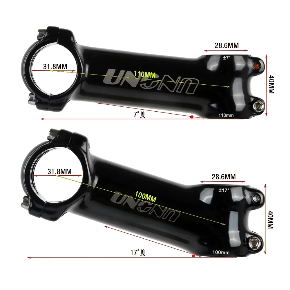 Uno-超軽量自転車ステム,マウンテンバイク用,7 17 35度,28.6
