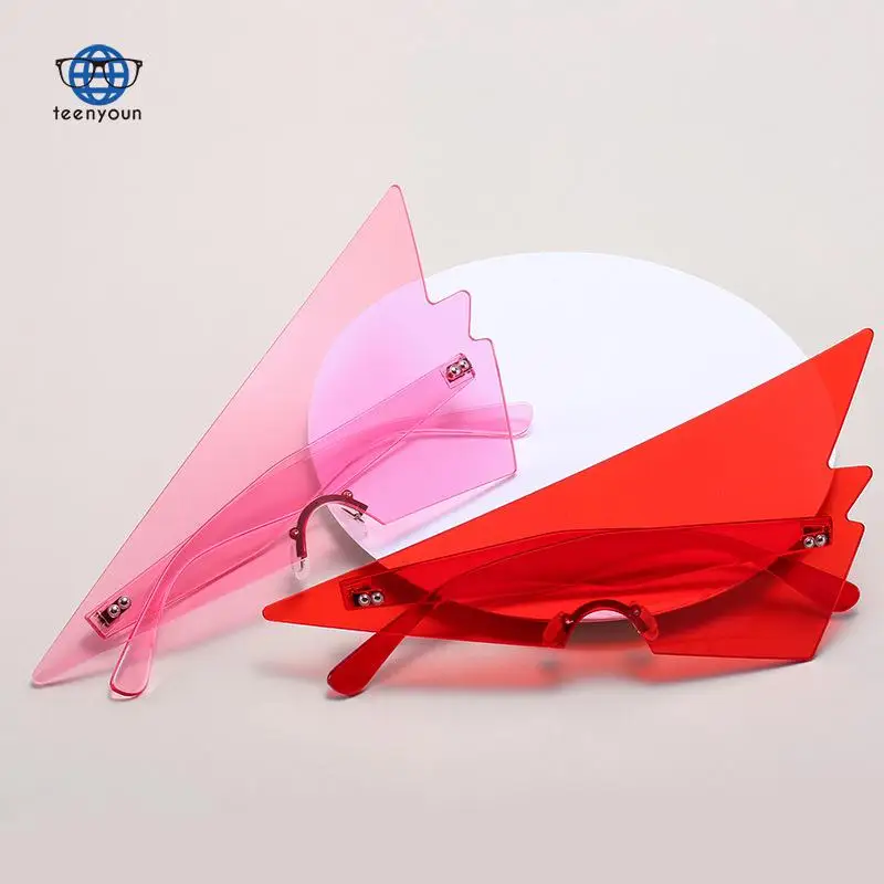 

Teenyoun New Funny Punk One Big Frame Arrow Fashion Ocean Women Uv400 Sunglasses Sun Glasses