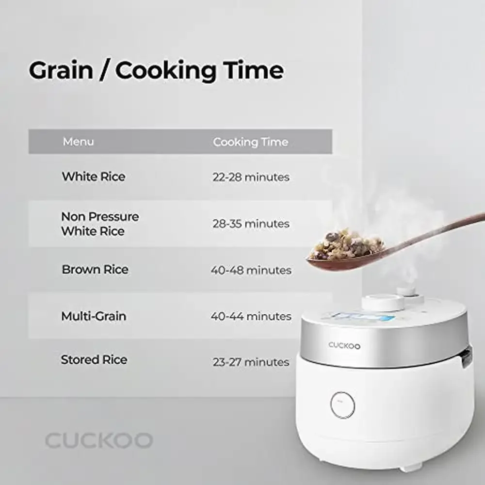 3-Cup Induction Heating Rice Cooker & Warmer with Nonstick Inner Pot Dual Pressure Selections 15 Menu Options Small to Mid 6