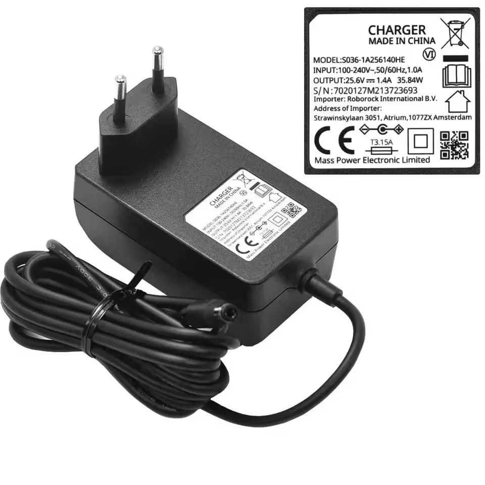 Power Adapter for Roborock DYAD WD1S1A U10 Roborock H6 H7 Charger Power Supply Adapter for Xiaomi SCWXCQ01RR 25.6V 1.4A